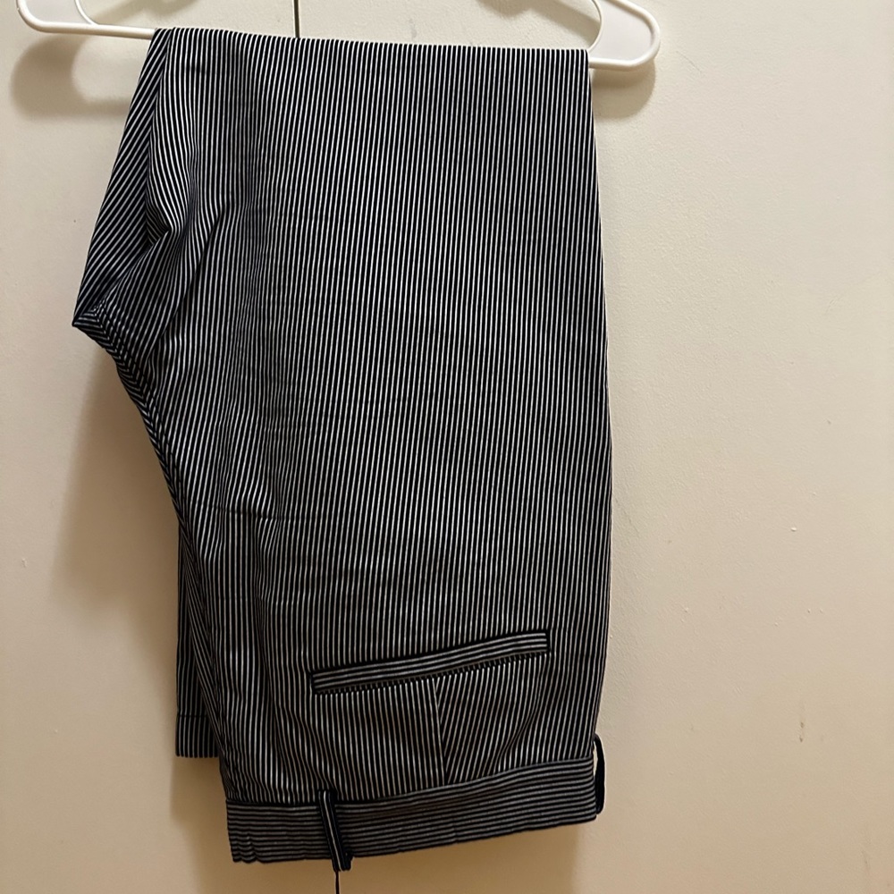 Blue pinstripe pants